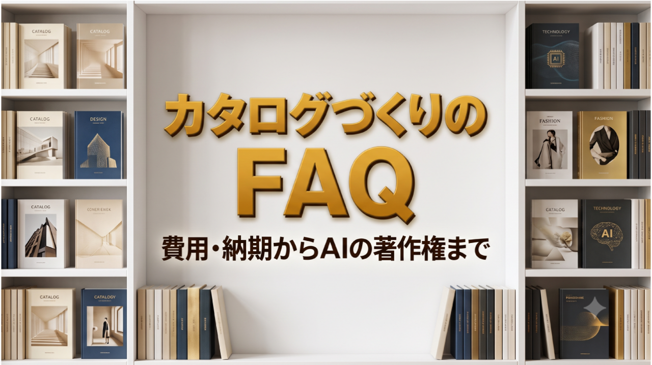 カタログ制作のよくある質問｜費用・納期からAIの著作権までのアイキャッチ