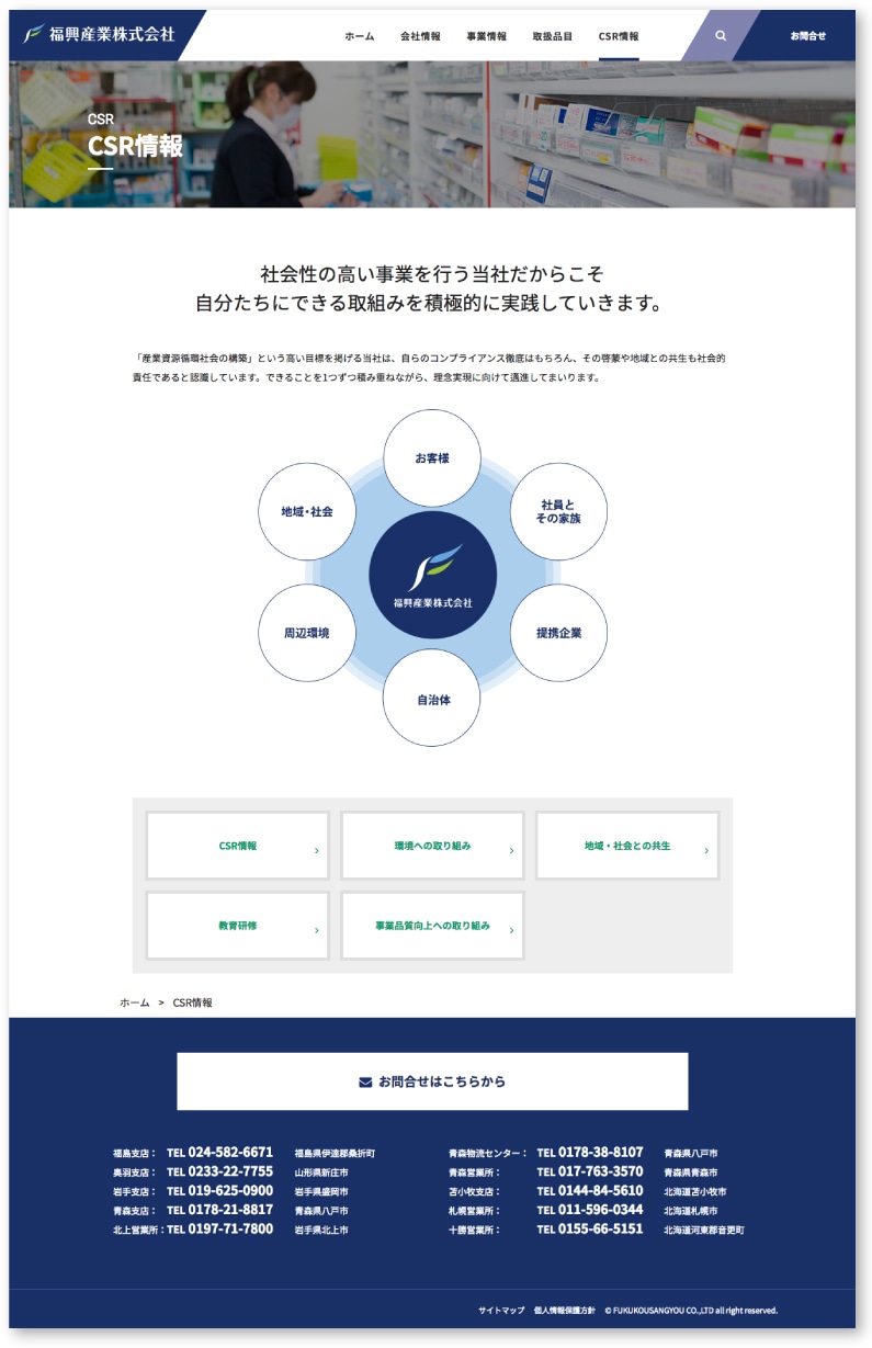 CSR情報のページ