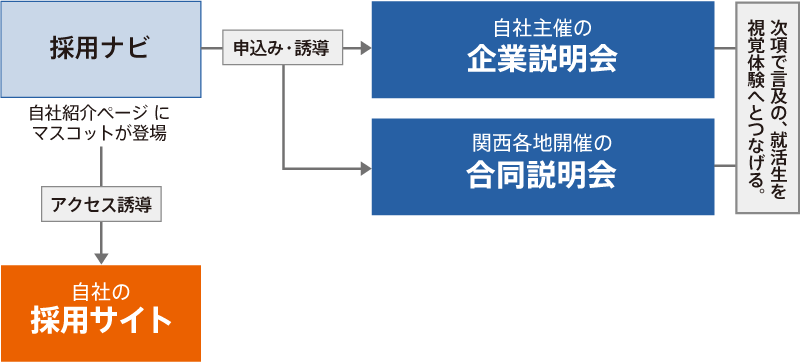 採用プロモーションのフロー