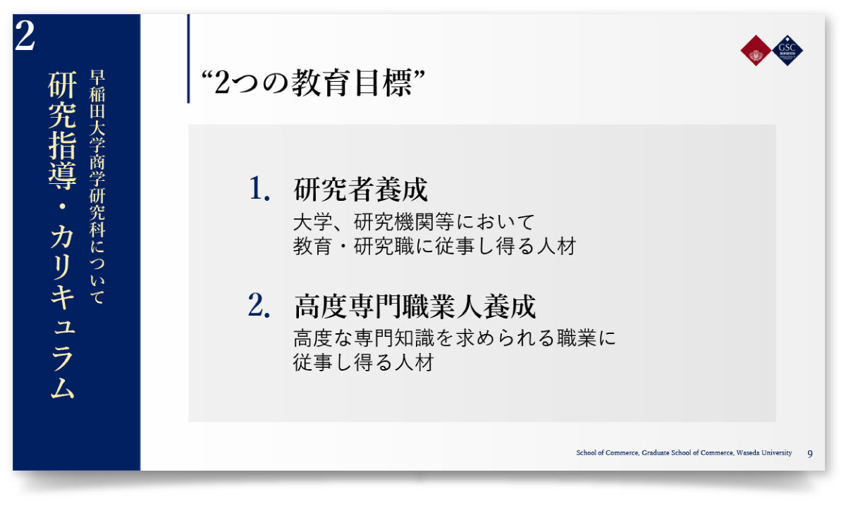 早稲田大学大学院 商学研究科様・PowerPoint