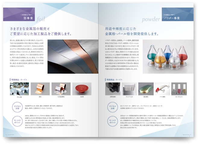 素材加工製造会社 会社案内制作