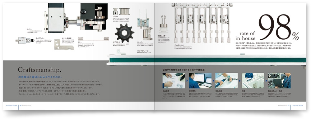 機器製造会社の会社案内制作