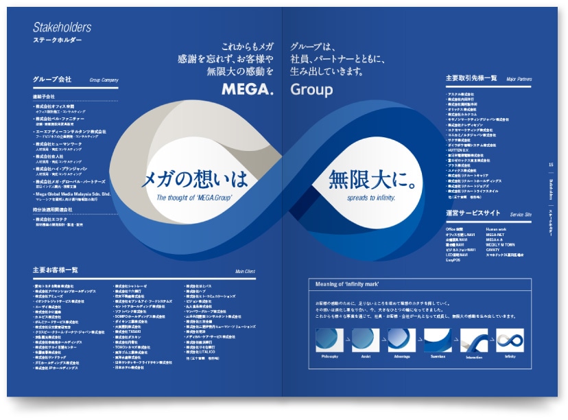 オフィス設計企業のブローシャーデザイン制作実績