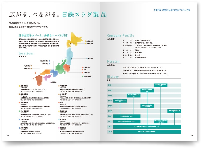 日鉄スラグ製品株式会社様・会社案内
