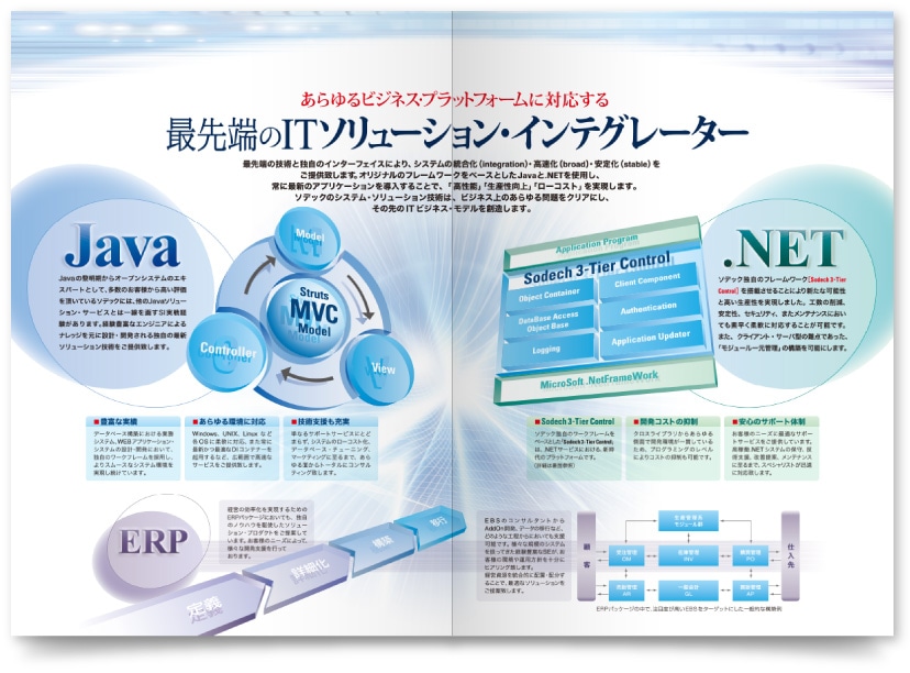 システム開発会社 企業案内パンフレット制作