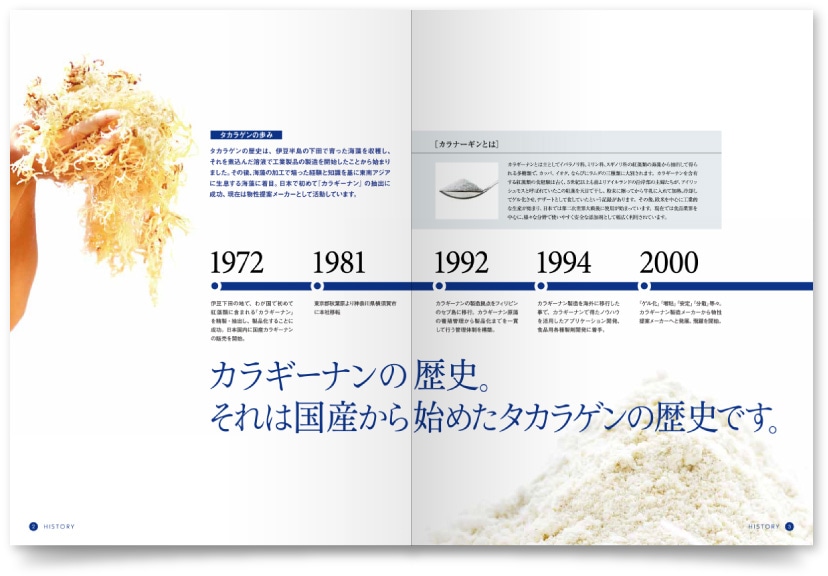 食品会社法人営業用会社案内デザイン制作