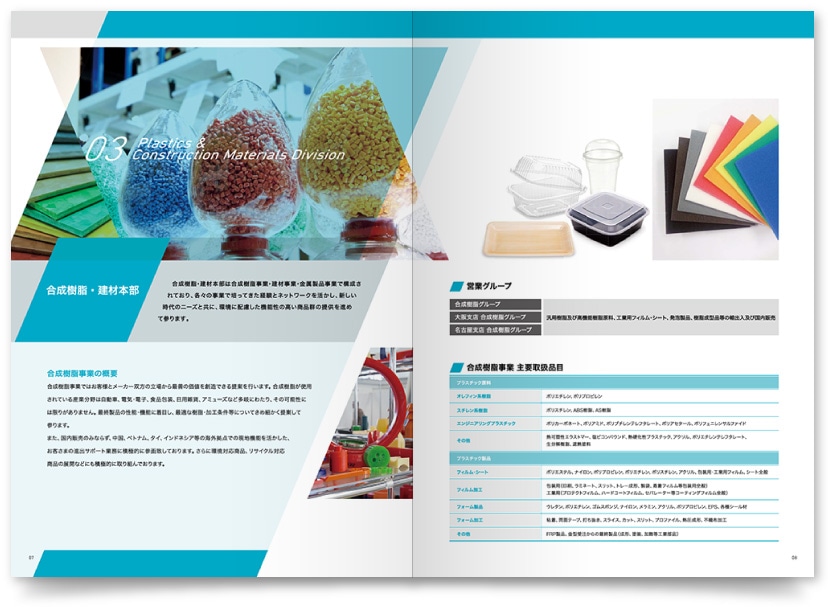 石油・化学製品 会社案内パンフレット制作実績