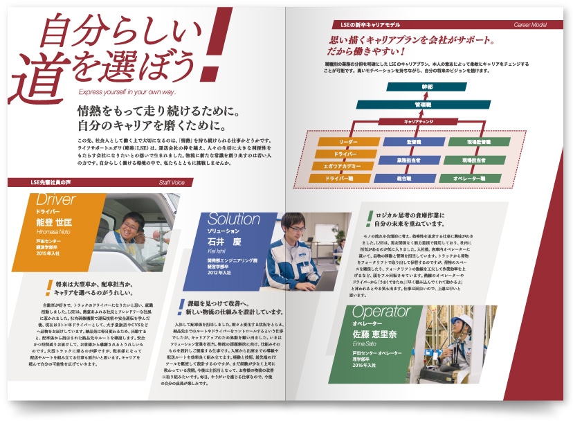 物流企業の会社案内デザイン作成