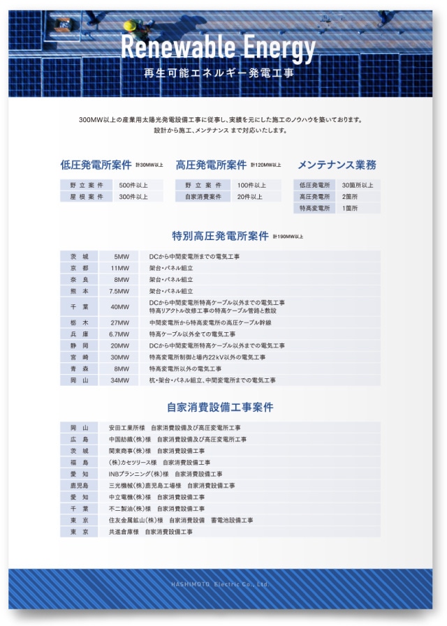 株式会社橋本電気様・会社案内