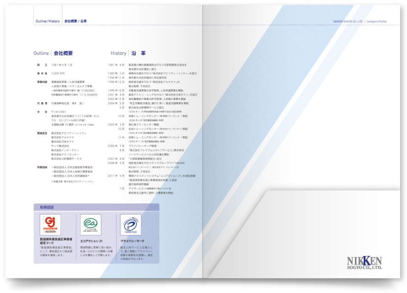 日研トータルソーシング株式会社様・会社案内