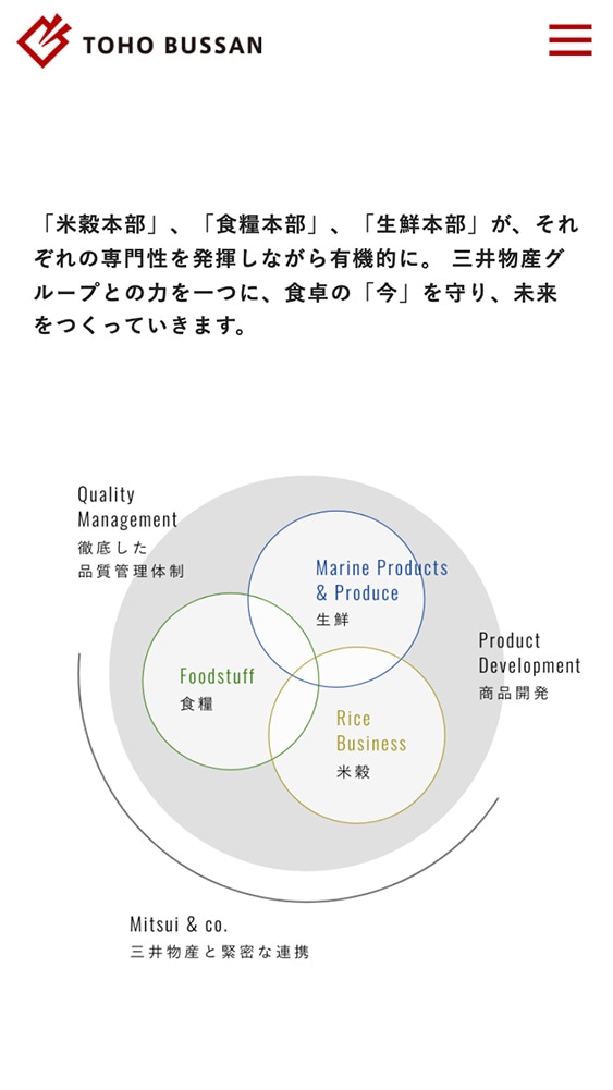 東邦物産株式会社様・Webサイト