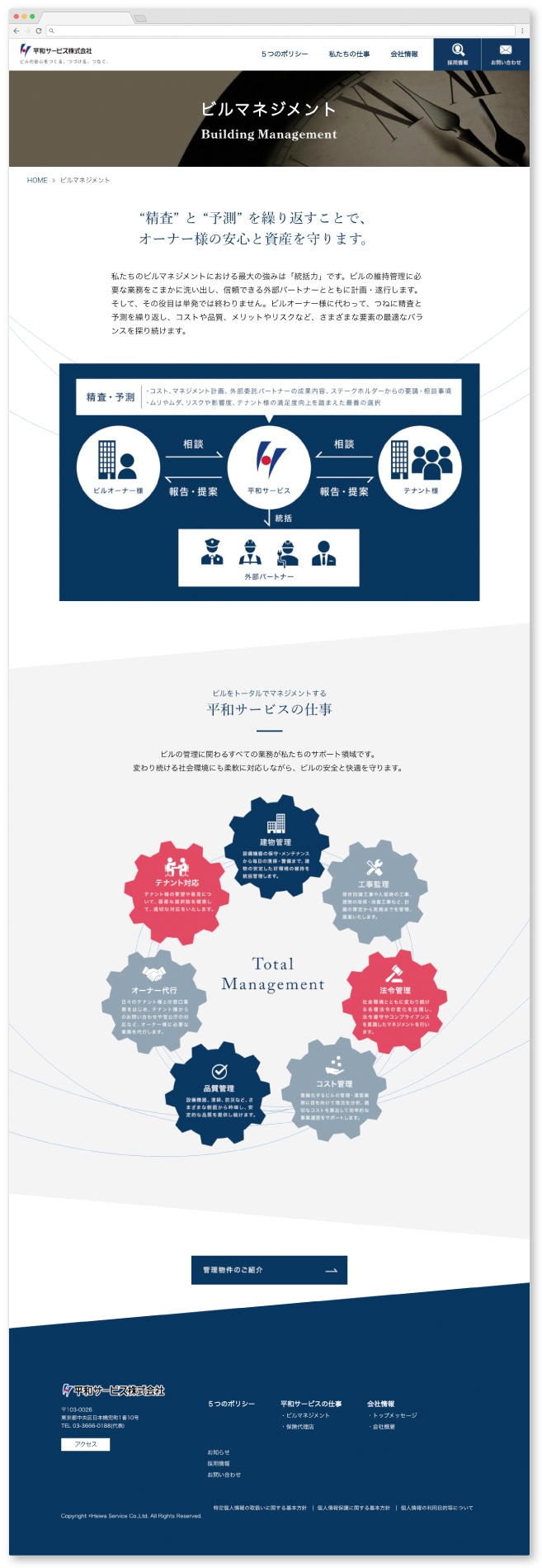 平和サービス株式会社様・コーポレートサイト