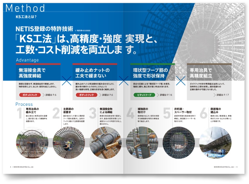 土木工事業パンフレット作成