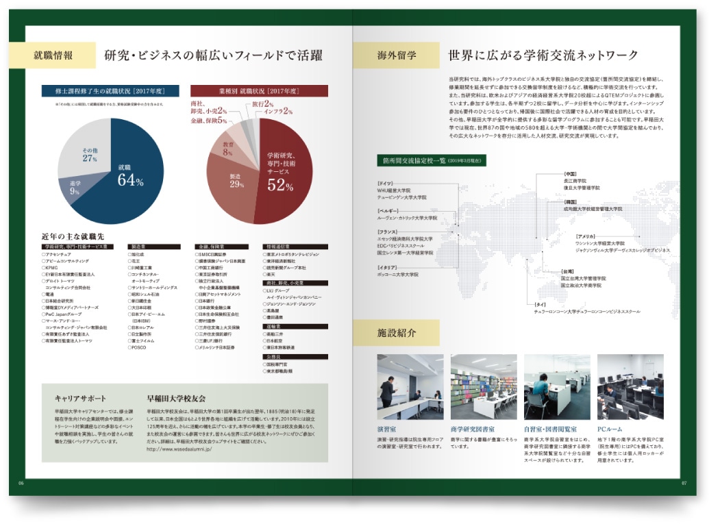 早稲田大学大学院 商学研究科様・パンフレット