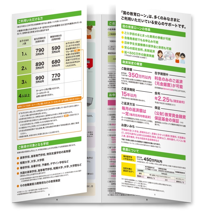 日本政策金融公庫パンフレットデザイン