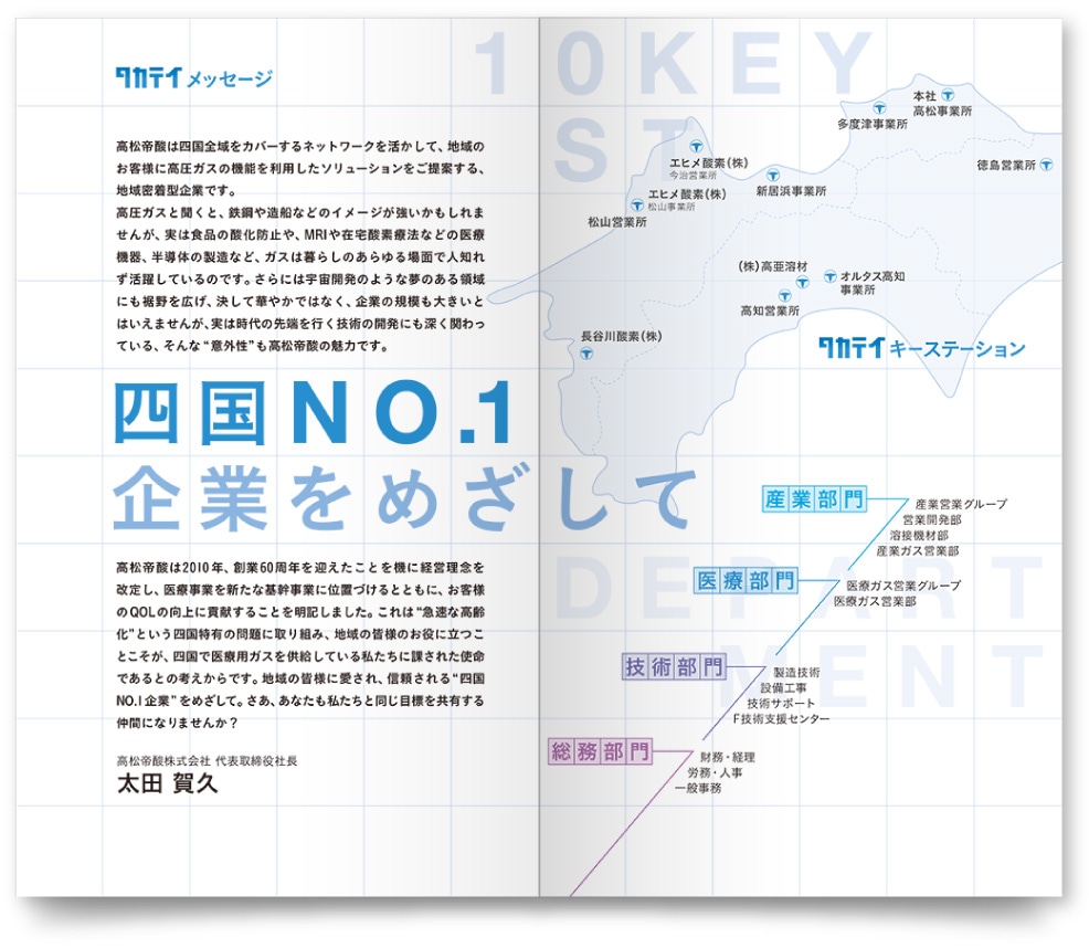 産業用ガス製造 採用リーフレット制作