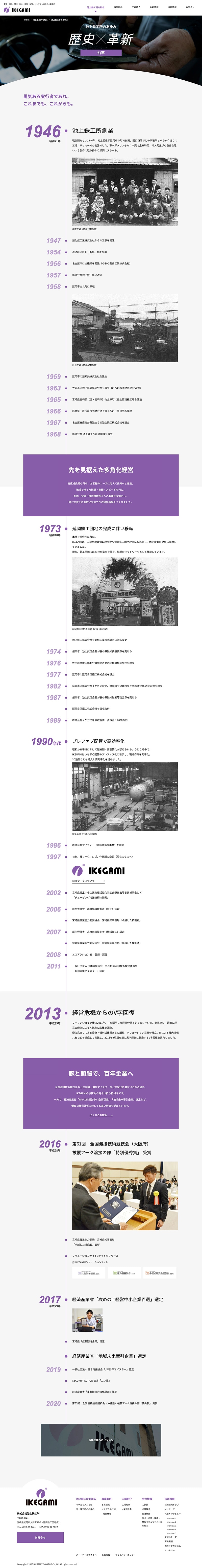 株式会社池上鉄工所様・Webサイト